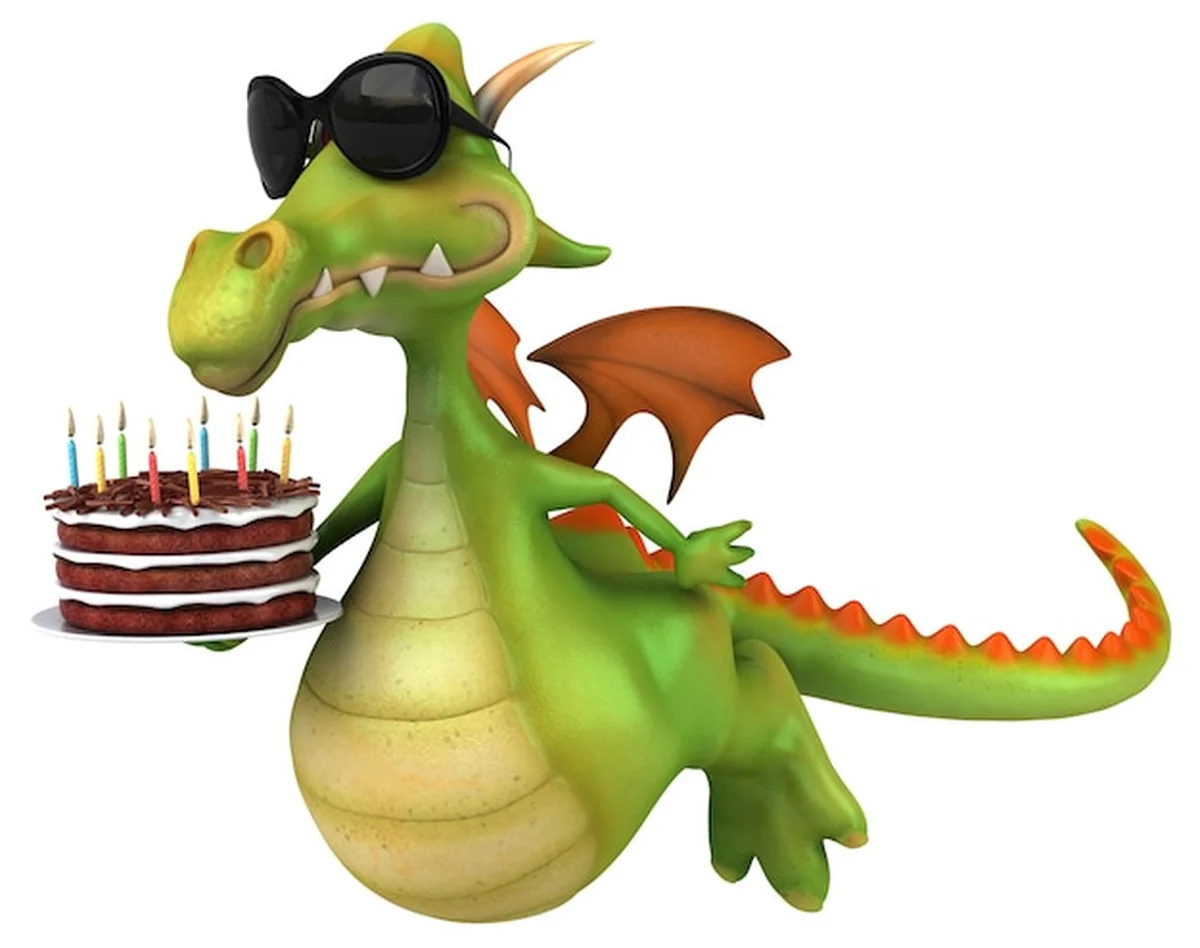 Zabawny smok w stylu 3D