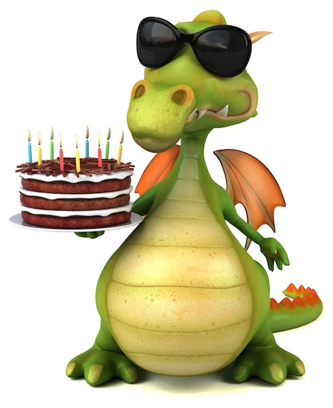 Zabawna ilustracja smoka