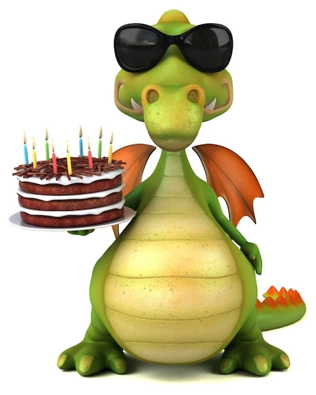 Zabawna ilustracja smoka